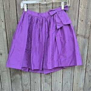 Oscar De La Renta Purple  Skirt with Bow Detail